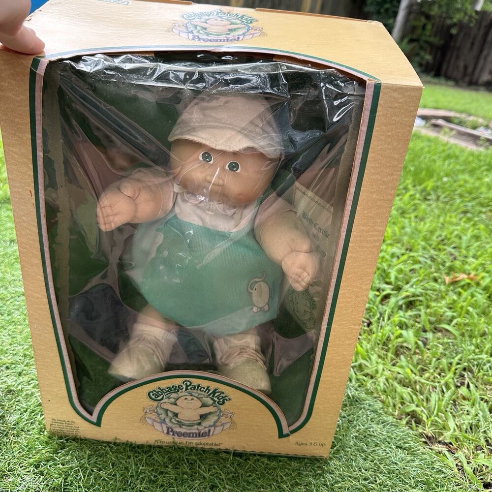 Cabbage Patch Kids Doll 1985 Preemie Ferdinand Zeke With Birth Certificate